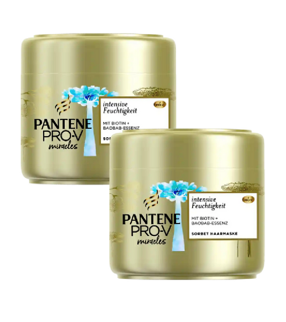 2xPack Pantene Pro-V Miracles Hydra Glow Sorbet Hair Mask - 600 ml