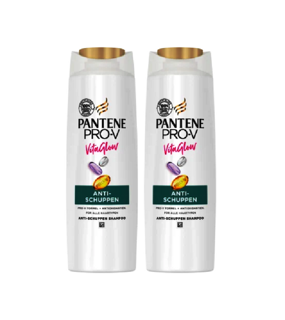 2xPack Pantene Pro-V Vita Glow Anti-Dandruff Shampoo - 600 ml