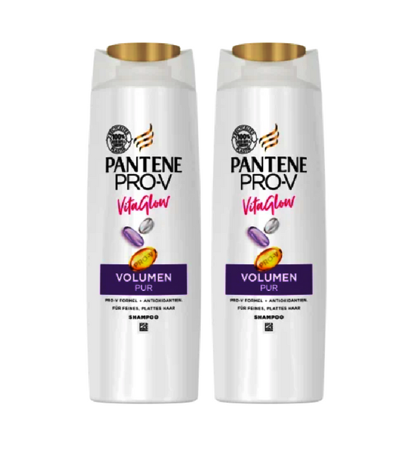 2xPack Pantene Pro-V Vita Glow Volume Pure Shampoo - 600 ml