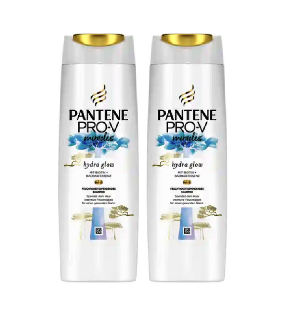 2xPack Pantene Pro-V Miracles Hydra Glow Moisturizing Shampoo - 500 ml
