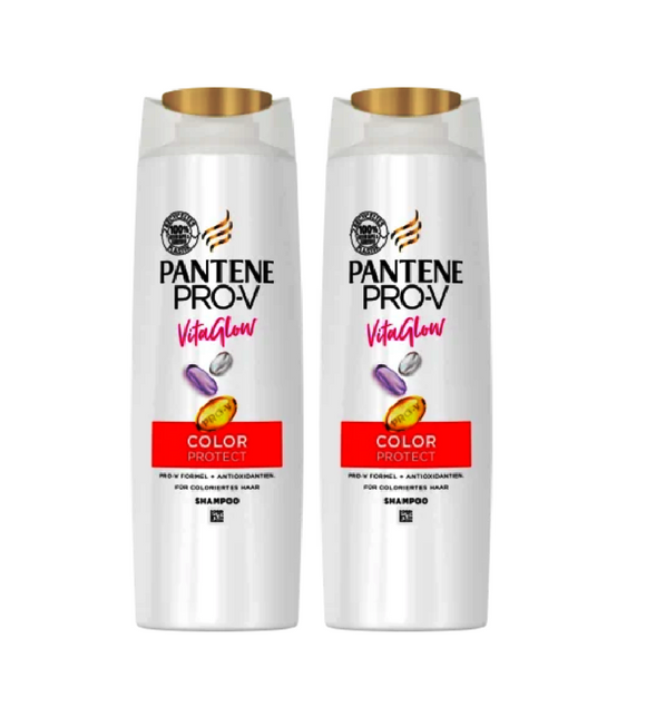 2xPack Pantene Pro-V Vita Glow Color Protect Shampoo - 600 ml