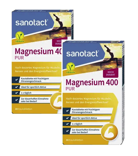 2xPack Sanotact Magnesium 400 Chewable Tablets - 60 Pcs