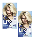 2xPack Schwarzkopf LIVE Intensive Hair Lightener 00B Max Blonde