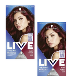 2xPack Schwarzkopf LIVE Urban Metallics Hair Color - 2 Shades