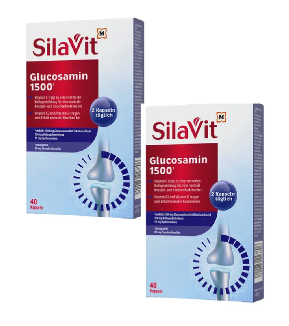 2xPack SilaVit Glucosamine 1500 for Joints - 80 Capsules