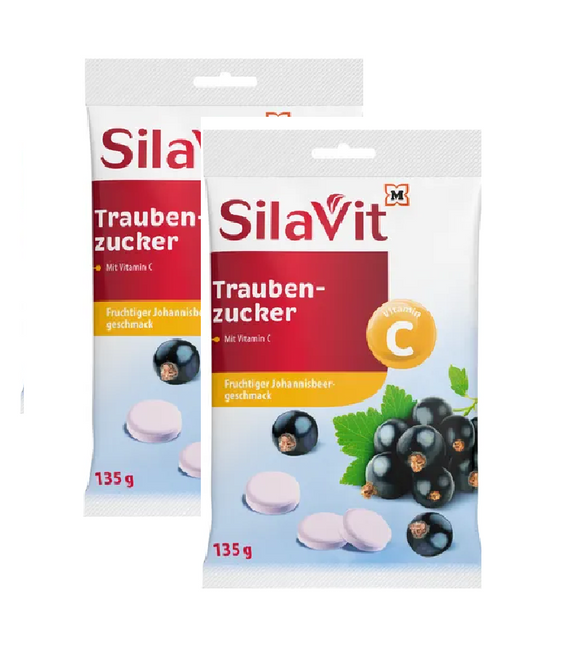 2xPack SilaVit Dextrose Cassis Currant Flavor Glucose - 270 g
