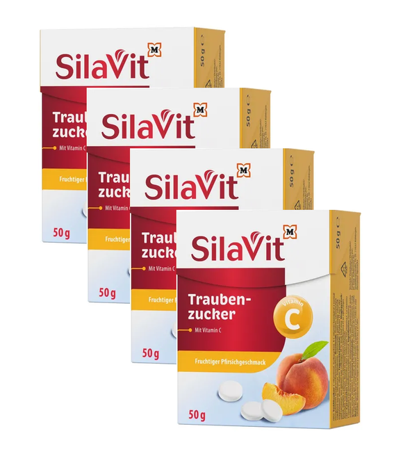 4xPack SilaVit Dextrose Peach Flavor - 200 g