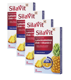 4xPack SilaVit Throat Lozenges Zinc & Vitamin C with Pineapple Flavor - 120 Pcs