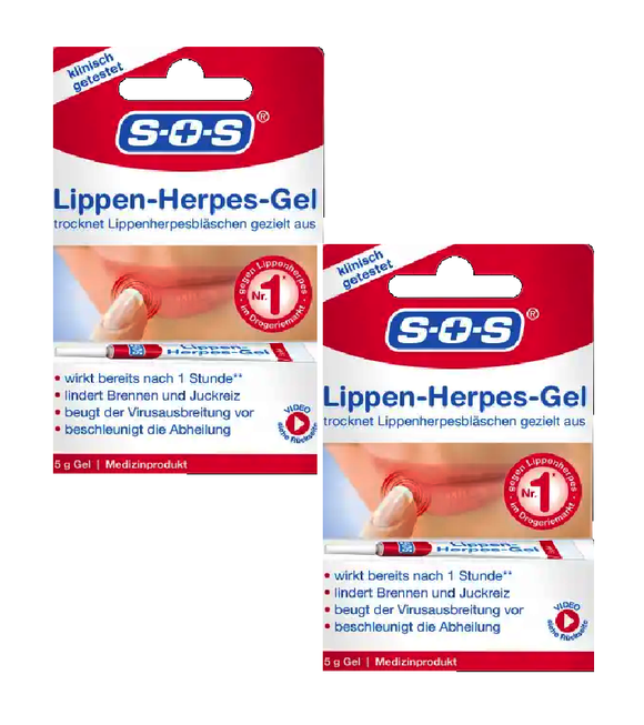 2xPack SOS Cold Sore Lips Gel - 10 g