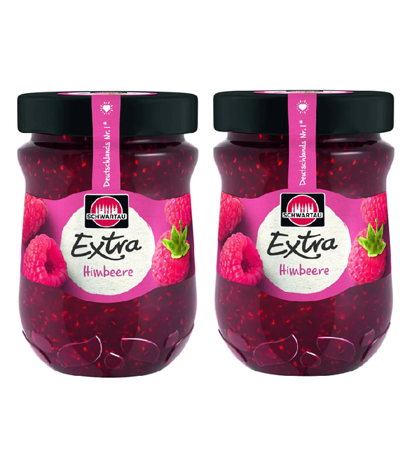 2xPack Schwartau EXTRA Raspberry Fruit Spread - 680 g