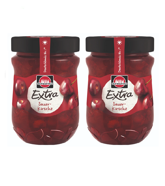 2xPack Schwartau EXTRA Sour Cherry Fruit Spread - 680 g