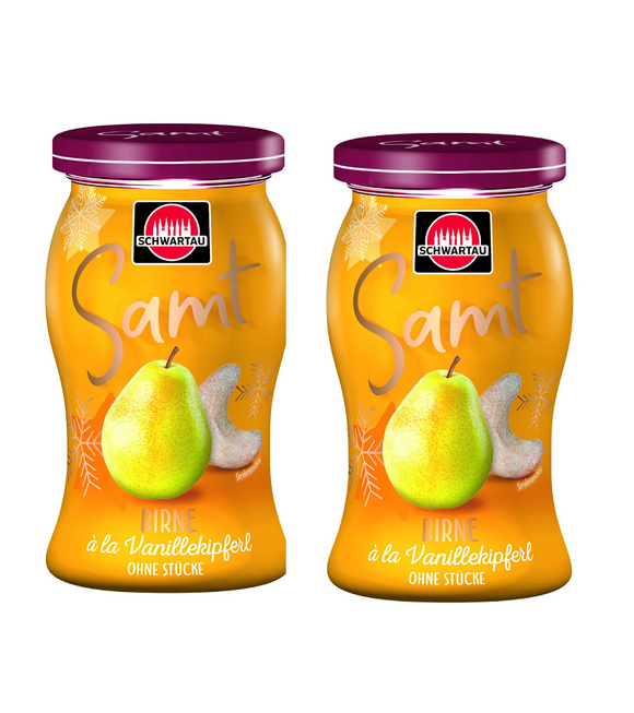 2xPack Schwartau SAMT Pear Crescent Fruit Spread - 540g