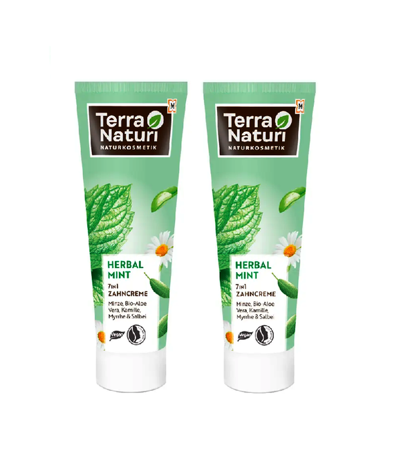 2xPack Terra Naturi Herbal 7-in-1 Toothpaste with Mint, Chamomile & Sage  - 150 ml