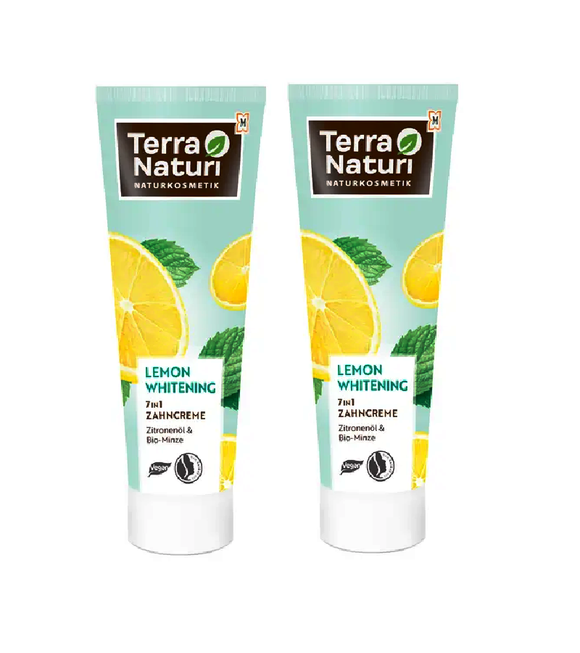 2xPack Terra Naturi Lemon Whitening 7-in-1 Toothpaste - 150 ml