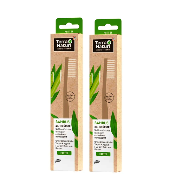 2xPack Terra Naturi Bamboo Gentle Toothbrushes