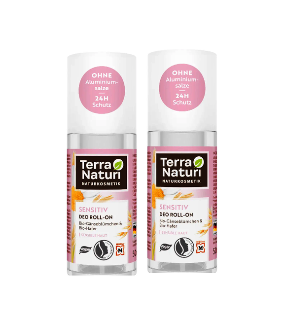 2xPack Terra Naturi  Deo Roll-On Sensitive with Daisy & Oat - 100 ml