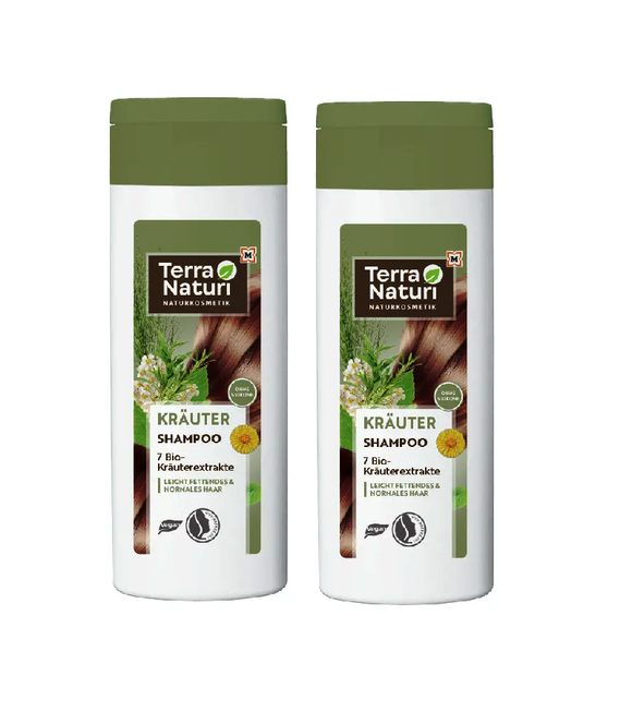 2xPack Terra Naturi HERBAL Shampoo 7 Organic Herbal Extracts - 400 ml