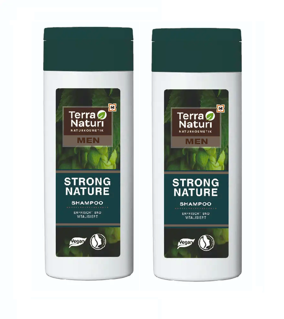 2xPack Terra Naturi MEN STRONG NATURE Shampoo - 400 ml