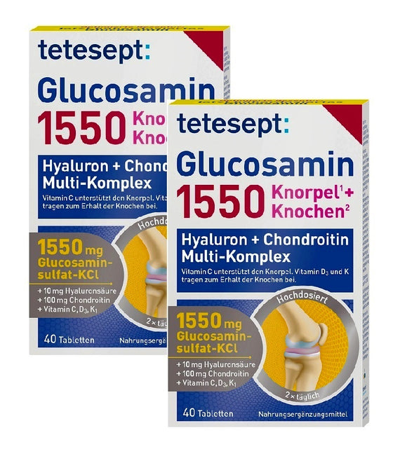 2xPack Tetesept Glucosamine 1550 Tablets - 80 Tablets