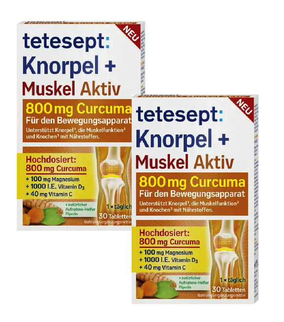 2xPack Tetesept Cartilage + Muscle Active Tablets - 60 Pcs