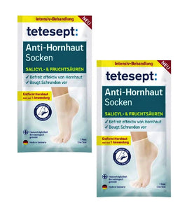 2xPack Tetesept Med Foot Care Anti-Callus Socks - 2 Pairs