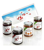 Grashoff 4-Piece The little Christmas Fruit Jam, Jelly and Chocolate Gift Set - 1 Kg