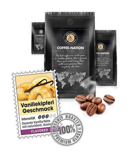 Coffee-Nation VANILLA CROISSANTS - Coffee Beans or Ground - 500 to 1000 g