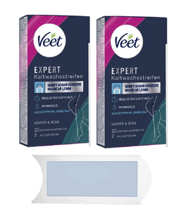 2xPack Veet Expert Cold Wax Strips Legs & Body - 20 Pcs