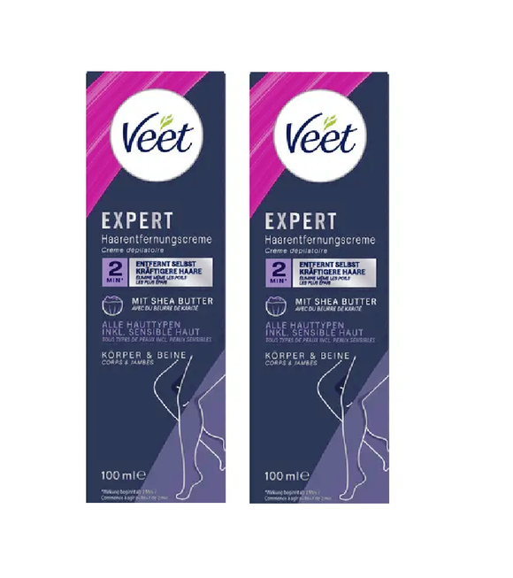 2xPack Veet Expert Hair Removal Cream Body+Legs - 200 ml