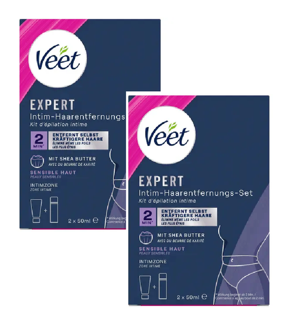 2xPack Veet Expert Intimate Hair Removal Kit - 200 ml