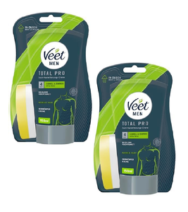 2xPack Veet Men Total Pro Shower Hair Removal Cream- 300 ml