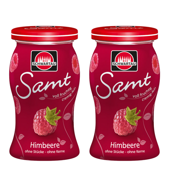 2xPack Schwartau SAMT Velvet Raspberry Fruit Spread - 540 g