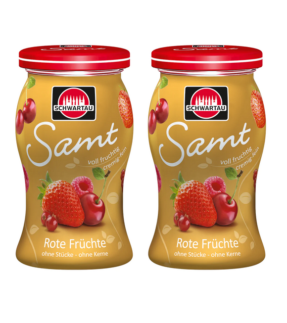 2xPack Schwartau SAMT Velvet Red Fruit Spread - 540 g