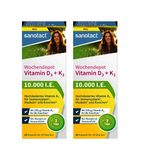 2xPack Sanotact® Vitamin D3 + K2 Weekly Depot Capsules - 20 Pcs
