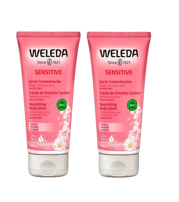 2xPack WELEDA Sensitive Almond Delicate Shower Cream - 400 ml
