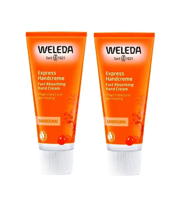 2xPack WELEDA Sea Buckthorn Express Hand Cream - 100 ml