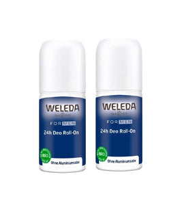 2xPack Weleda for Men 24h Deo Roll-On - 100 ml