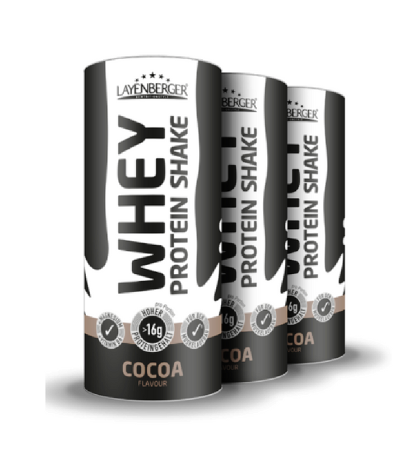 3xPack Layenberger WHEY PROTEIN SHAKE - Cocoa - 900 g