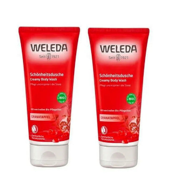 2xPack WELEDA Inspire - Pomegranate Beauty Shower Creamy Body Wash - 400 ml