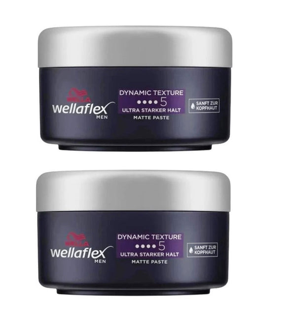 2xPack Wella Wellaflex Men Dynamic Texture Matte Hair Styling Paste - 150 ml