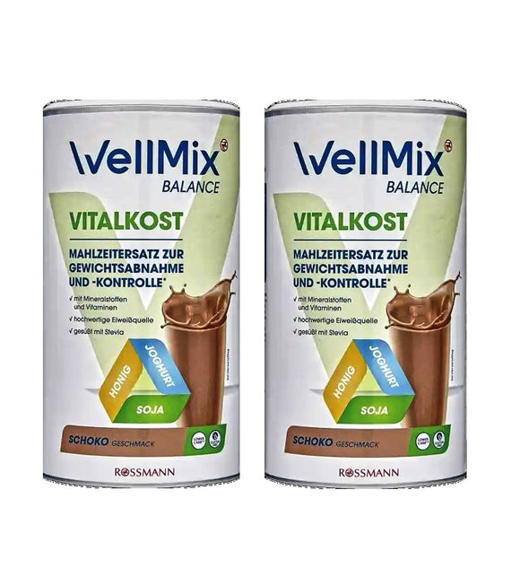 2xPack WellMix Balance Vital Food Chocolate Flavor Weight Loss Meal - 1000 g