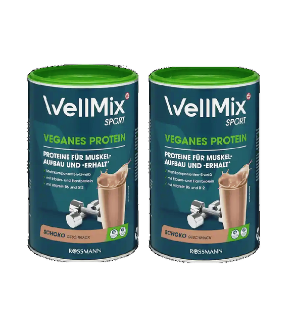 2xPack WellMix Sport Vegan Protein Chocolate - 600 g