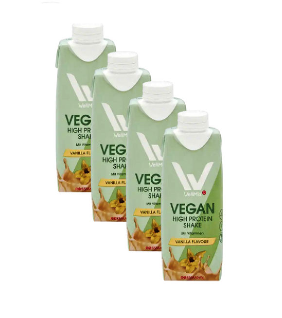 4xPack Wellmix Vegan High Protein Shake Vanilla Flavor - 1320 ml