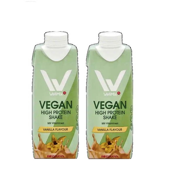 2xPack Wellmix Vegan High Protein Shake Vanilla Flavor - 660 ml