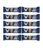 10 Pieces WellMix 50% Protein Stracciatella Flavor Bars Post-Workout Energy - 450 g