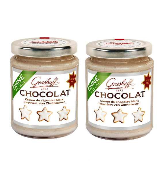 2xPack Grashoff White Chocolate inspired by Cinnamon Stars Spread - 500 g