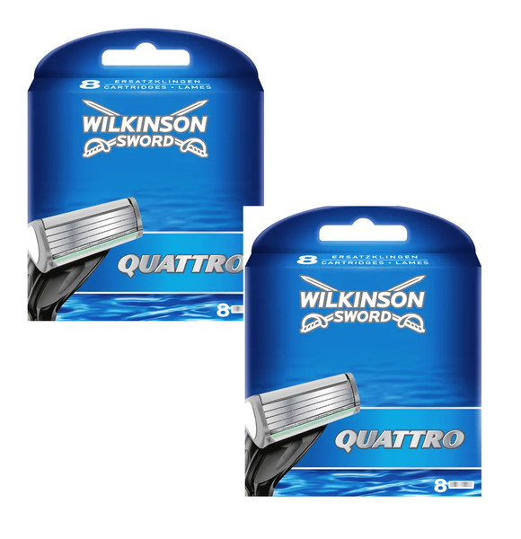 2xPack WILKINSON Sword Quattro Razor Blades - 16 Pcs