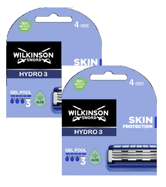 2xPack WILKINSON Sword Hydro3 Razor Blades - 8 Pcs