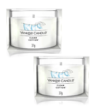 2xPack Yankee Candle Clean Cotton Filled Votive Scented Home Fragrance