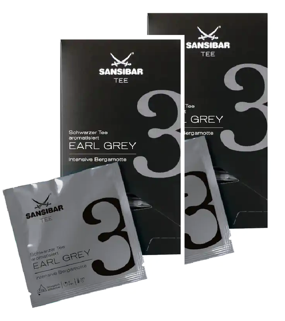 2xPack Sansibar Black tea NO. 3 EARL GRAYTea Bags - 40 Bags